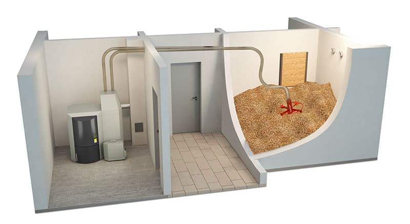 Pelletlager Planung — Haustechnik Frey Langenau